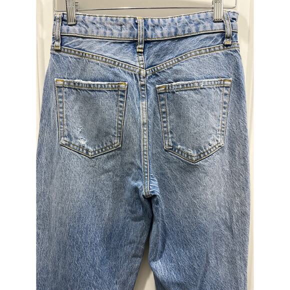 Free People We The Free Ranger Wide Leg Cropped Ripped Jeans, Sky Sz 26 - Picture 6 of 8